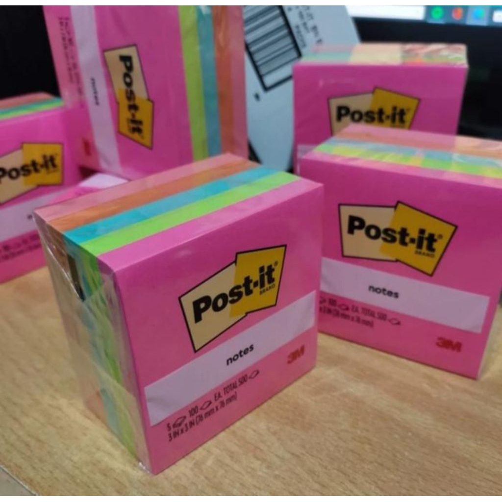 

post it 654- 5AN 3M 5 warna (76mm x 76mm)
