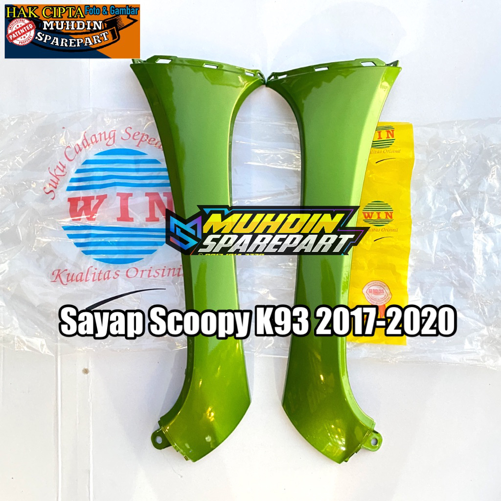 Sayap Body Depan Scoopy K93 Hijau Tahun 2017/2018/2019/2020