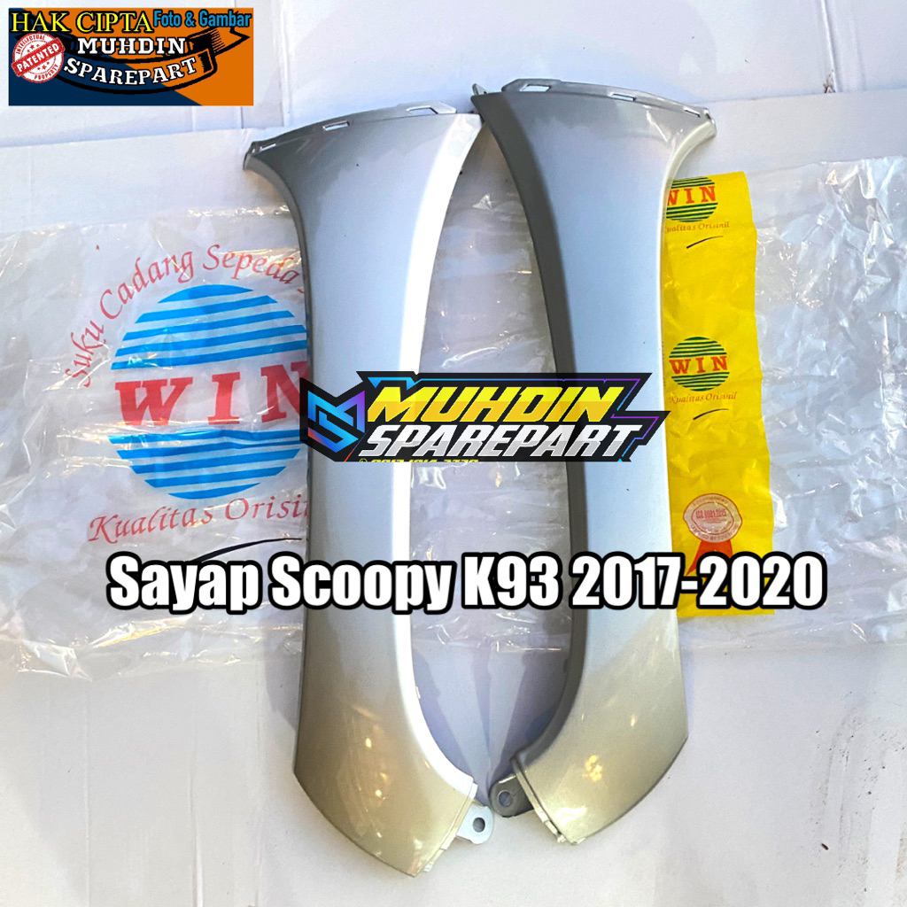 Sayap Body Depan Scoopy K93 Silver Tahun 2017/2018/2019/2020