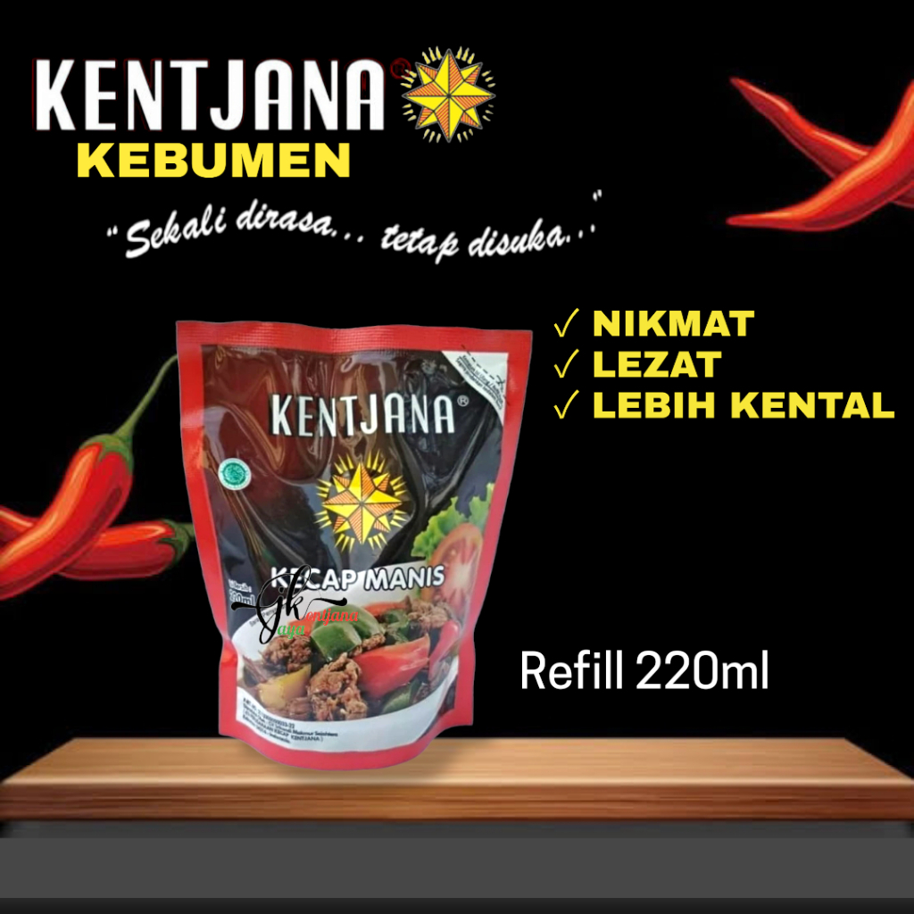 

Kecap Kentjana Refill Standing Pouch 220 ml