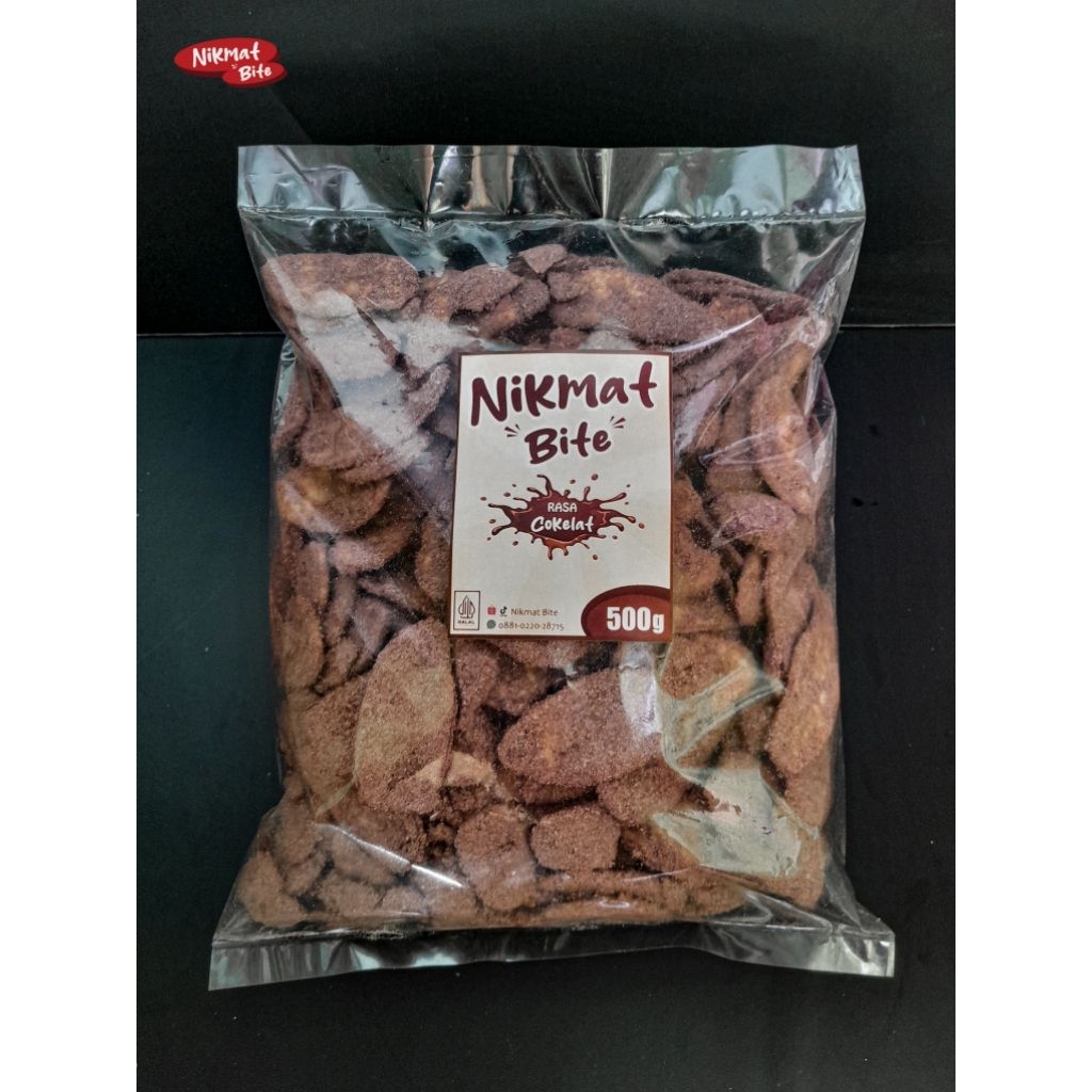 

[500gr] Keripik Pisang Coklat Bubuk Nikmat Bite