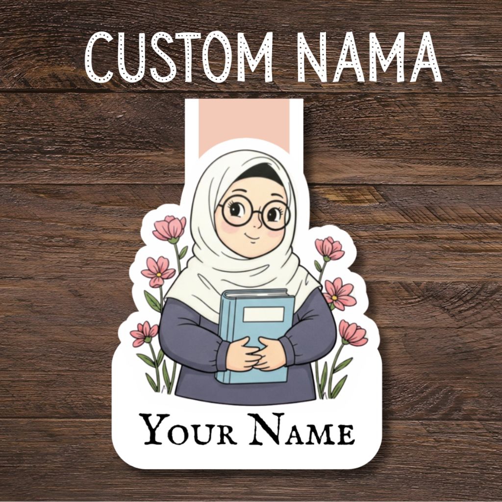 

Teacher Custom Name Magnetic Bookmark | Handmade Pembatas Buku Magnet Guru