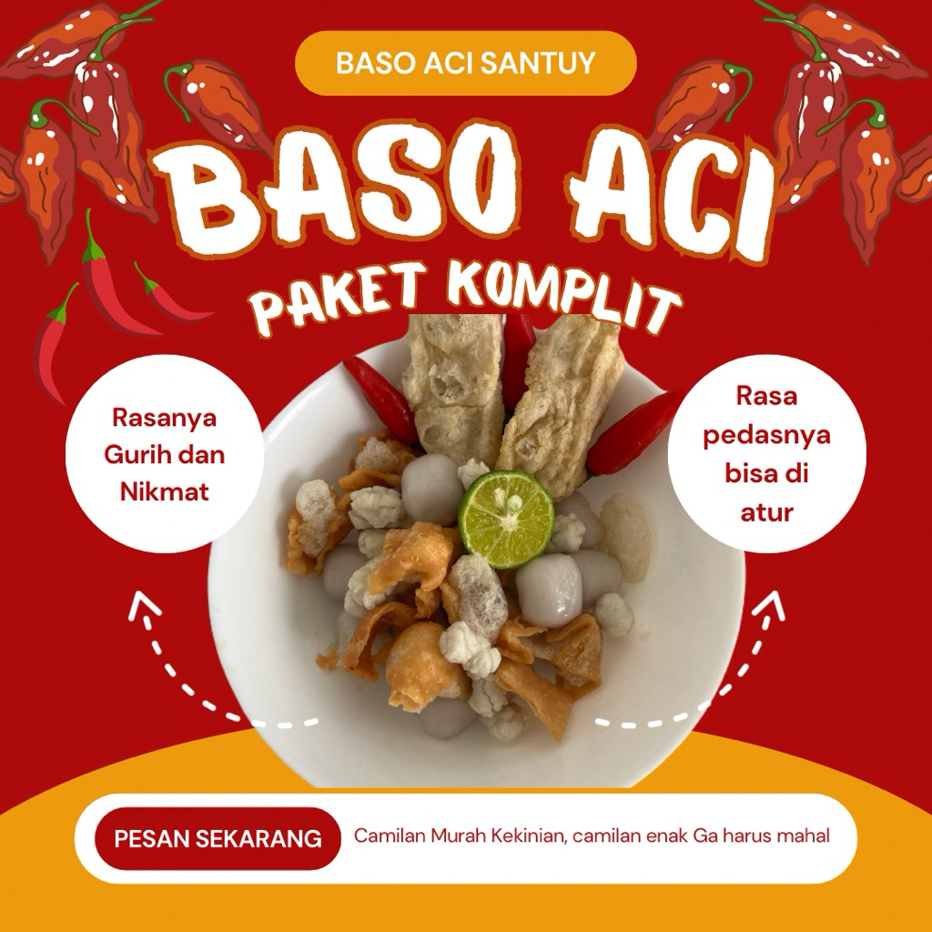 

Baso Aci Kuah Pedas Gratis Basreng | Bakso Aci Cemilan Pedas Gurih Murah BASO ACI KUNTUY LANUY