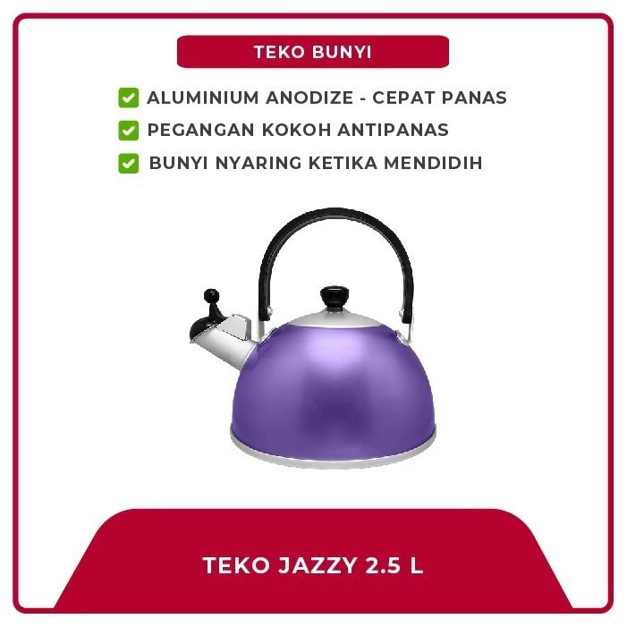 Teko Jazzy/ Maspion Teko Aluminium 2,5 liter Summer