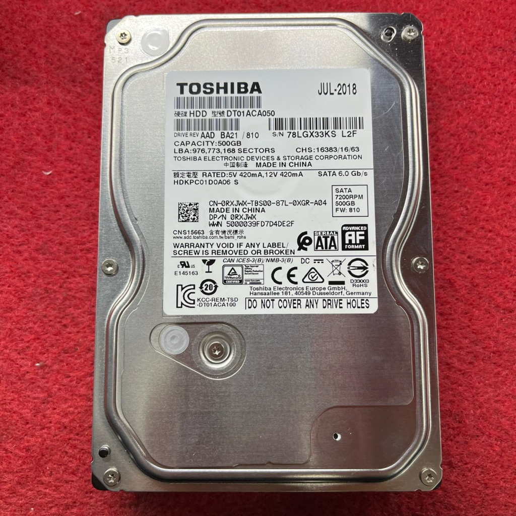 HDD 500GB TOSHIBA 3,5inchi 7200RPM LIKE NEW JURAGAN
