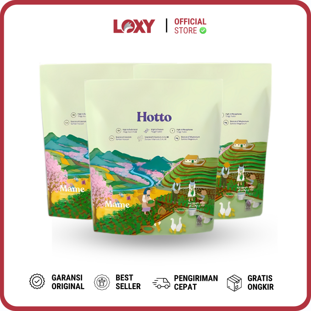

Hotto Mame Multigrain Protein dengan Edamame X3 Pouch