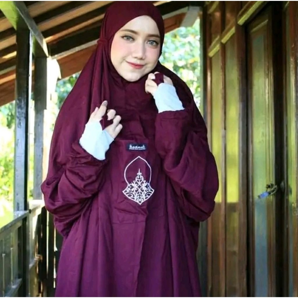 mukena terusan terompah  basmah dewasa(cod )