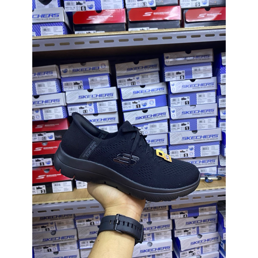 Sepatu skechers original wanita / skechers sport summits womens walking shoes-black