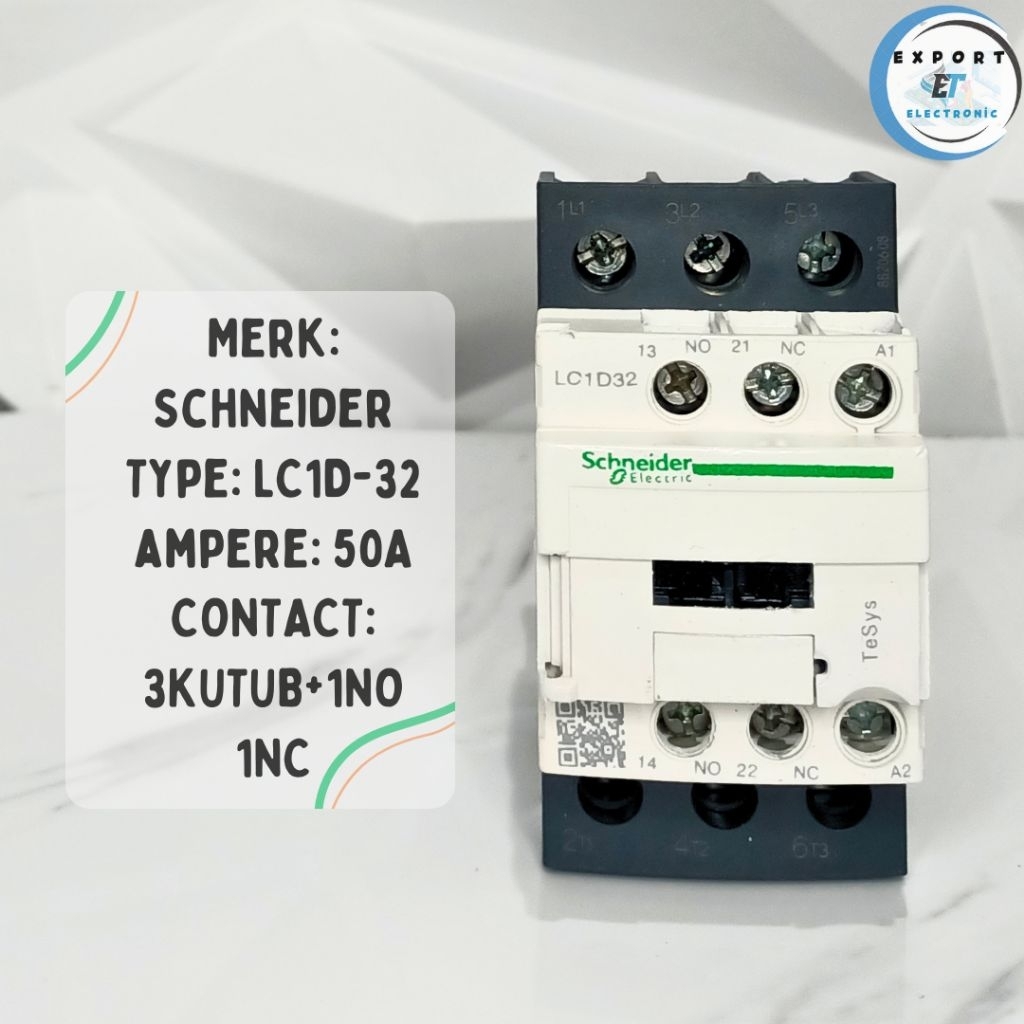 Kontaktor 50A 220V LC1D32M7 / LC1D-32 –Original
