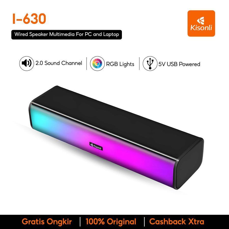 SOUNDBAR SPEAKER KISONLI i-630 i630 / RGB SPEAKER SOUNDBAR LAPTOP/TV/NOTEBOOK/NETBOOK/PC/KOMPUTER