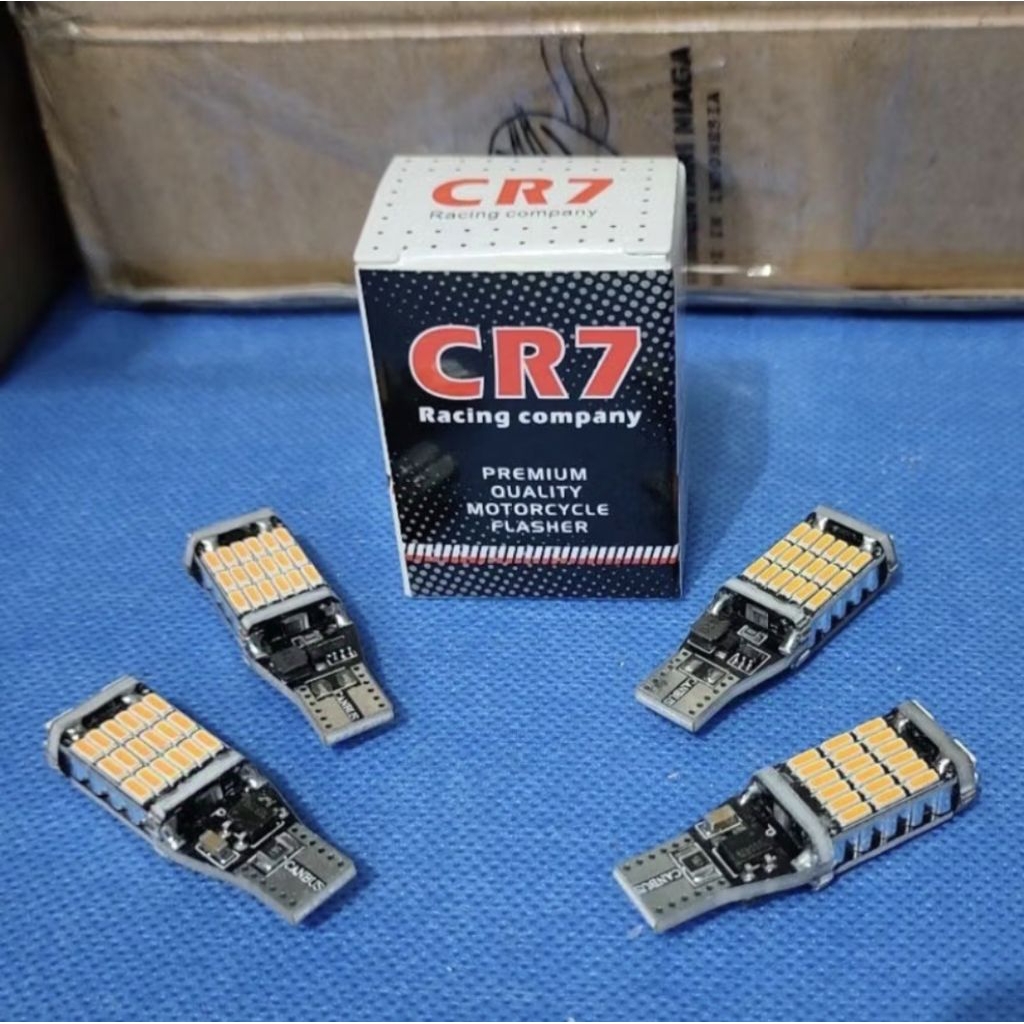 (PROMO) 4 PCS PAKET LAMPU SEIN SEN DAJJAL 45MATA SUPER TERANG+FLASER SEN CR7 LAMPU SEN DAJJAL lampu 