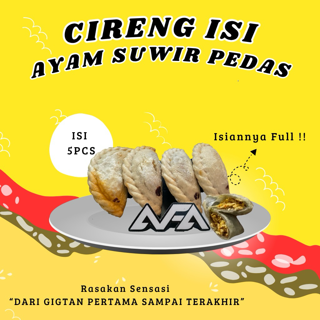 

Cireng Isi Ayam Suwir Pedas Isi 5 PCS / PCK