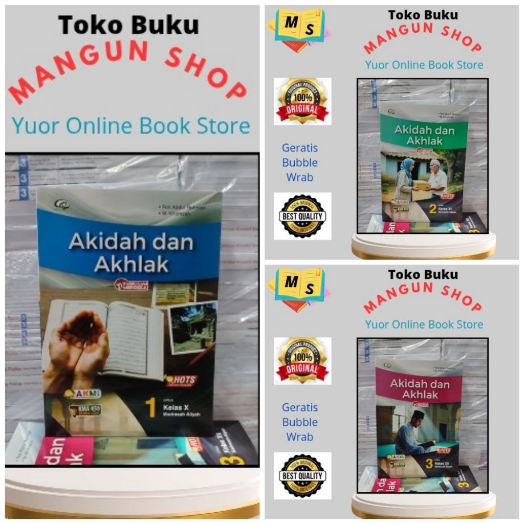 Buku Akidah dan Akhlak MA Kelas 10,11,12 KMA 450 Tahun 2024 Kurikulum Merdeka ( AQILA)