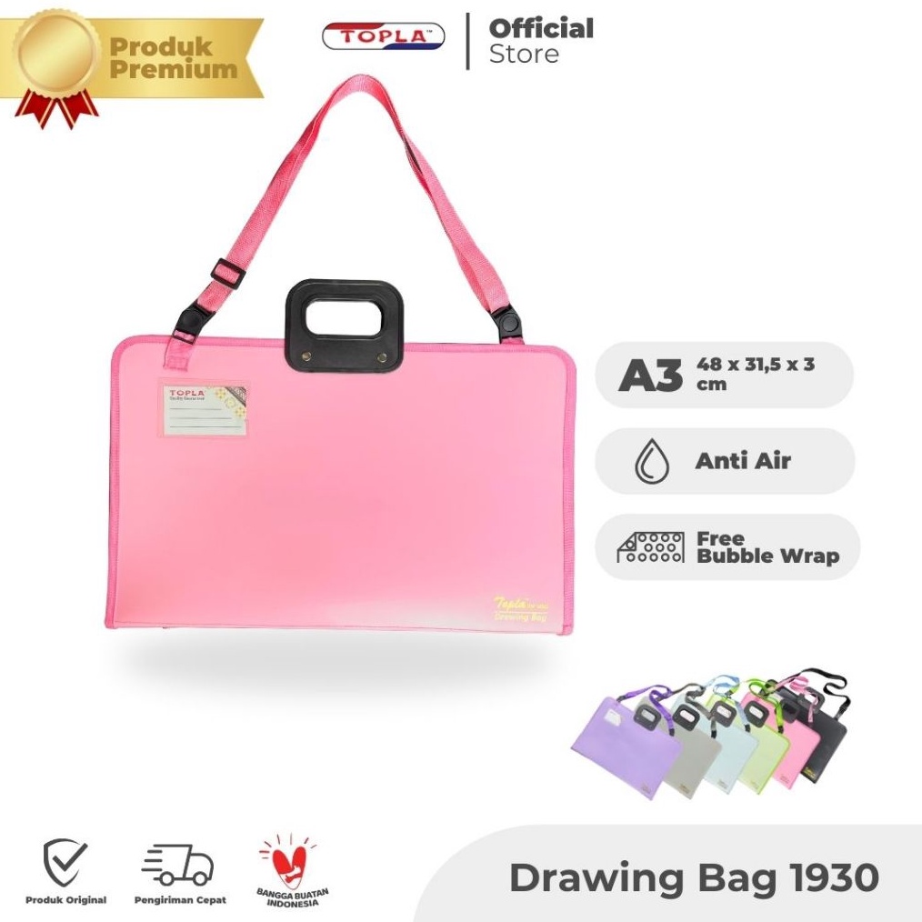

KODE U18A Drawing bag193 tas buku gambar art bag map portofolio fotografi dan arsitek ukuran A3 Topla