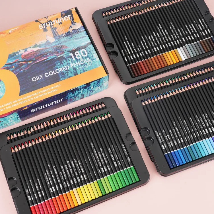 

KODE T24B Brutfuner 72 12 18 Colors Professional Wood soft lead 38 mm Oil Colored Pencils Set For Drawing Sketch School Art Supplies