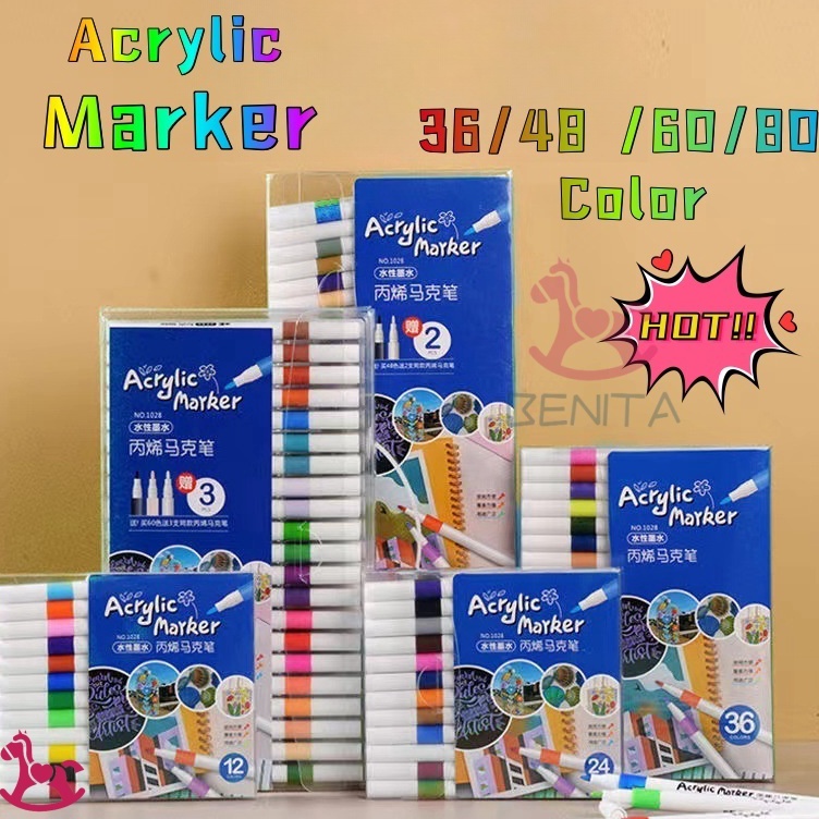 

KODE Q93O Akrilik PenPen Akrilik Marker Warna Cepat Kering Tahan Air Spidol Acrylic Painter Menggambar Kreativitas Seni Edukasi Anak