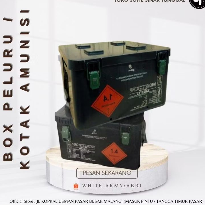 KOTAK PELURU/BOX AMUNISI/BOX PINDAD/KOTAK AMUNISI