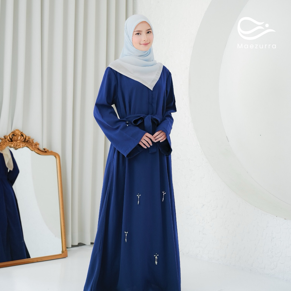 AZZURA ABAYA BASIC/ gamis lebaran / abaya lebaran / Abaya maroon / Abaya Hitam / Abaya Polos Abu-Abu