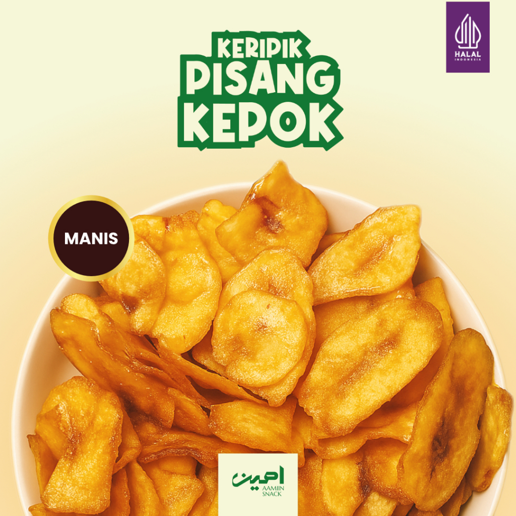 

Keripik Pisang Manis Renyah 200gr - Aamiin Snack Nusantara