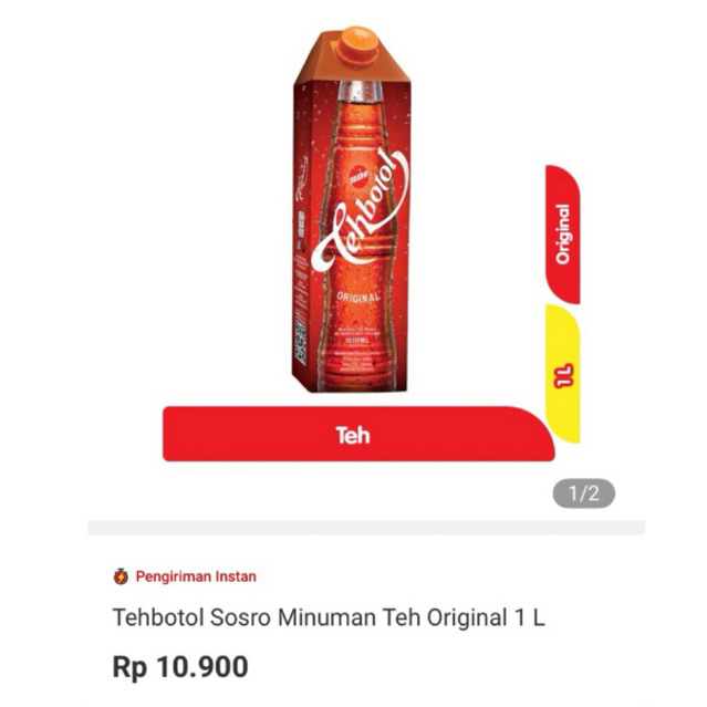 

teh botol sosro 1L