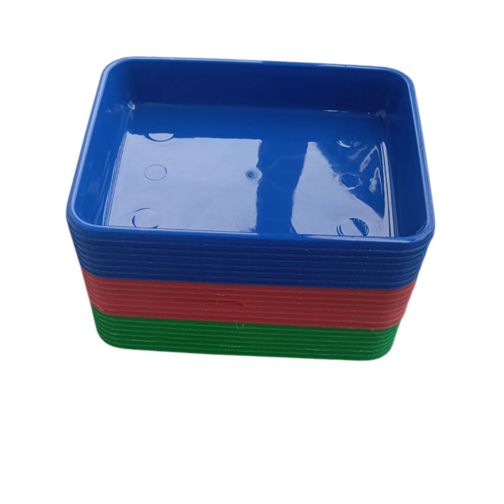 6 PCs nampan saji / nampan baki / nampan plastik segi empat