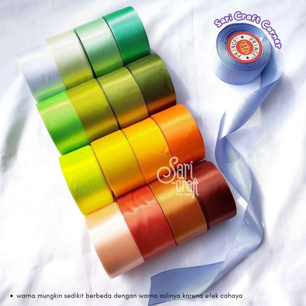 

Pita Satin 4cm Bahan Buket Bunga Hampers Souvenir - per Rol