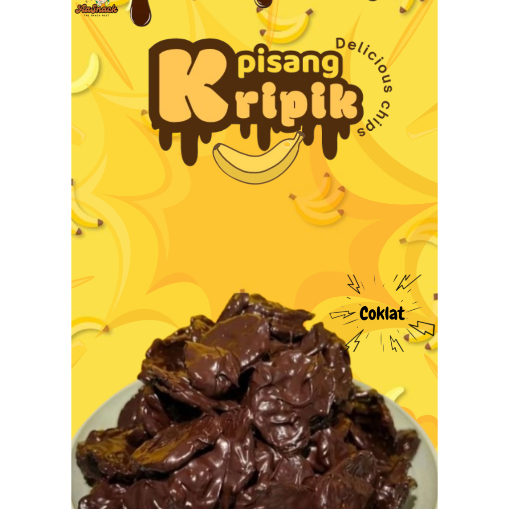 

Keripik Pisang Coklat Lumer Box 500ml 100gr free sumpit