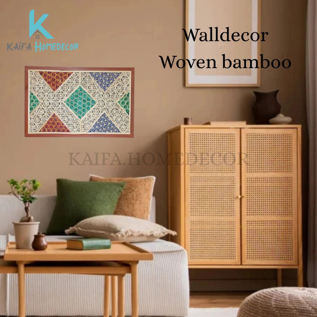 Walldecor/hiasan dinding bambu aestheticWalldecor/hiasan dinding estetik anyaman bambu
Walldecor/dek