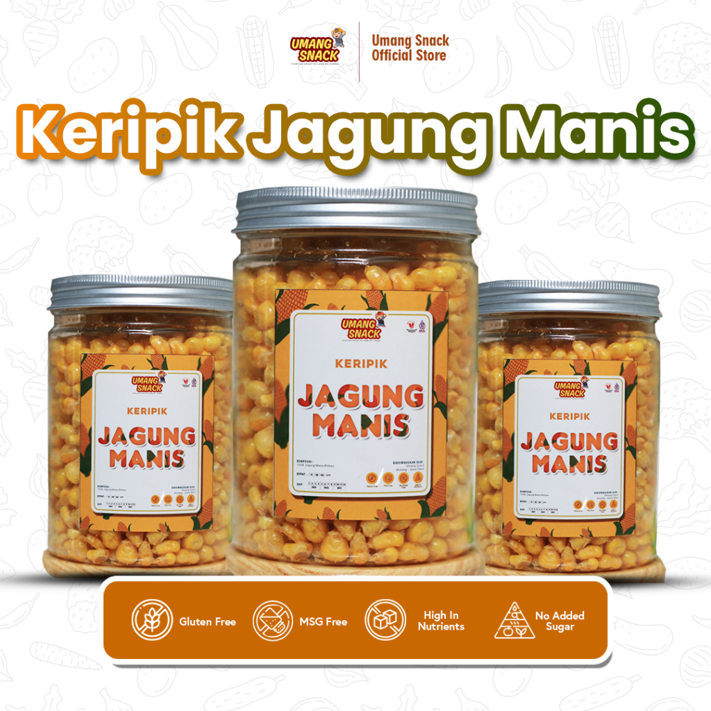 

Keripik Jagung Manis Premium Kemasan Toples 1000 ml 750 ml - njajansehat