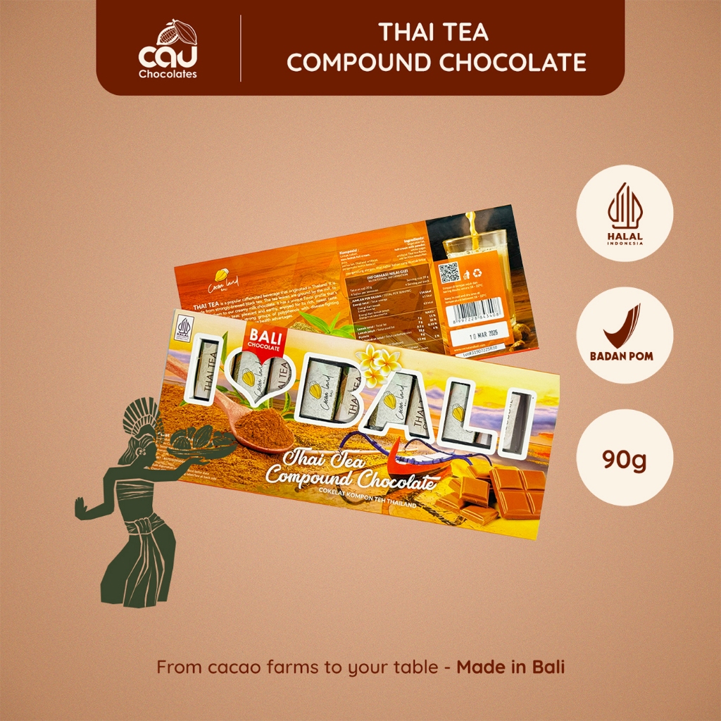 

Cocoa Land - Compound Chocolate I Love Bali Thai Tea - 90 gr