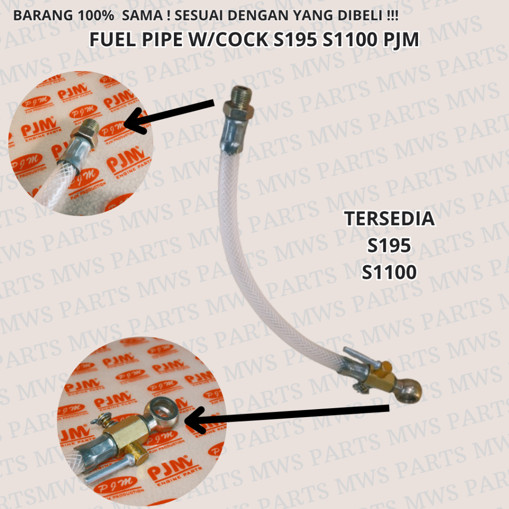 FUEL PIPE WITH COCK SELANG SOLAR KRAN FUEL PIPE HOSE DENGAN KERAN FUEL PIPE KERAN MESIN DIESEL S195 