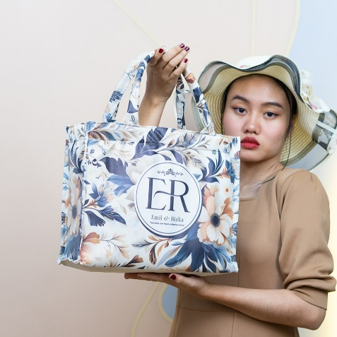 

Souvenir pernikahan Peach Bag tas Premium bag sovenir nikah wedding hampers acara kantor