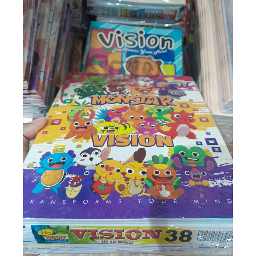 

(Pak isi 10 Buku) Buku Tulis VISION 38 Lembar Per 10 pcs Buku / Buku Vision 38 / Buku Tulis Murah