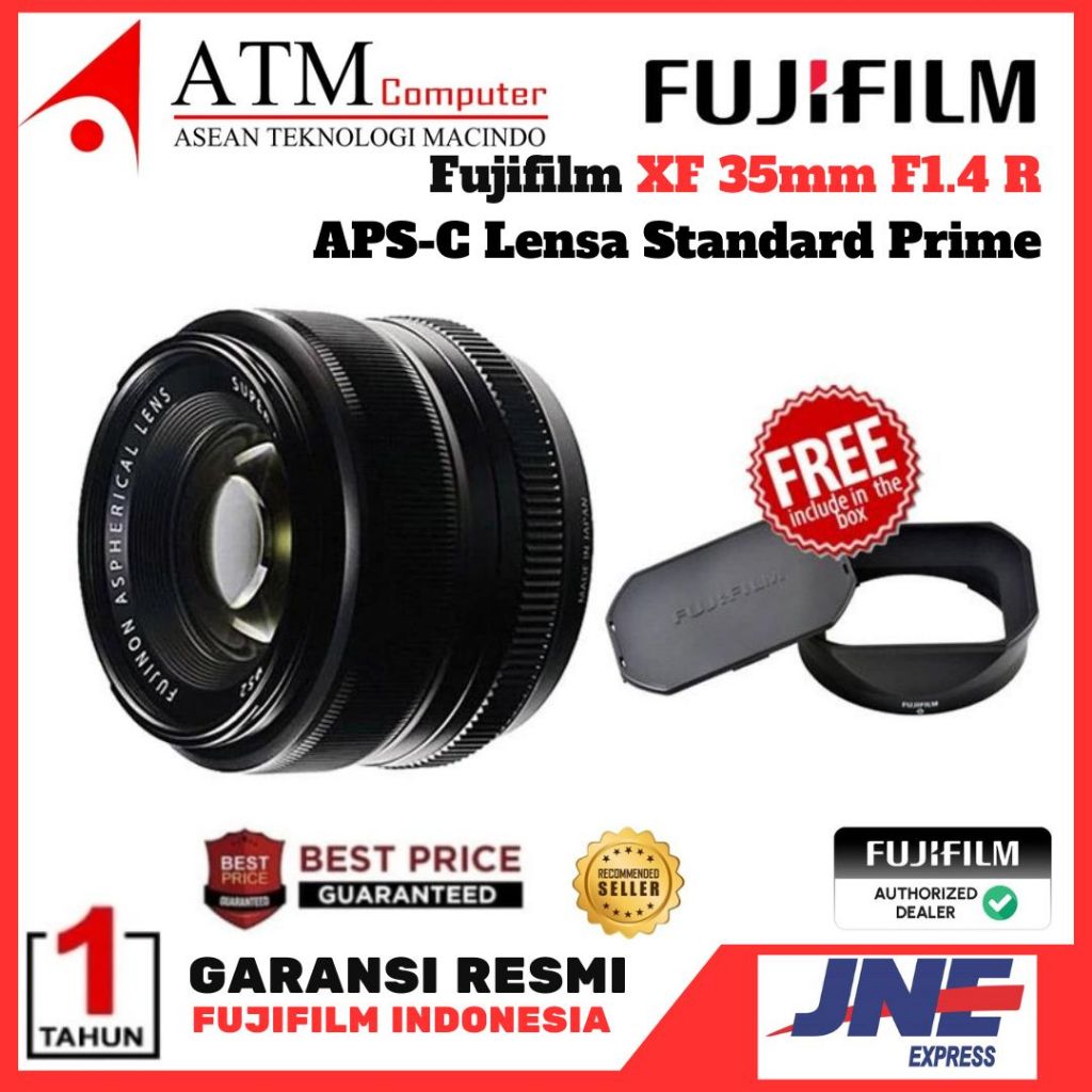 Fujifilm XF 35mm f1.4 R Fujinon XF35mm f/1.4 R Fuji Lens Garansi Resmi