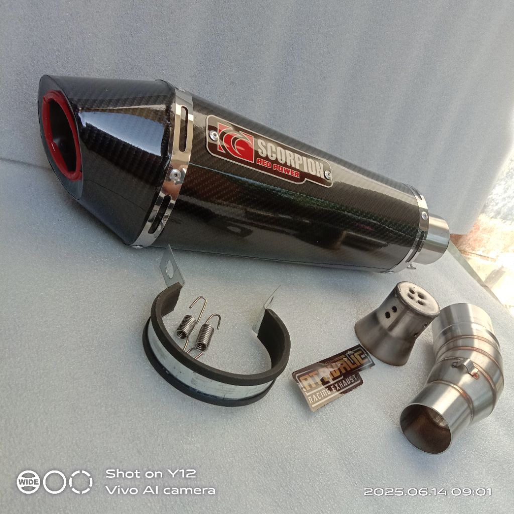 Knalpot Racing Scorpion Karbon+slipon+DB killer for ninja 250fi old ninja 250 karbu z250 eksoz