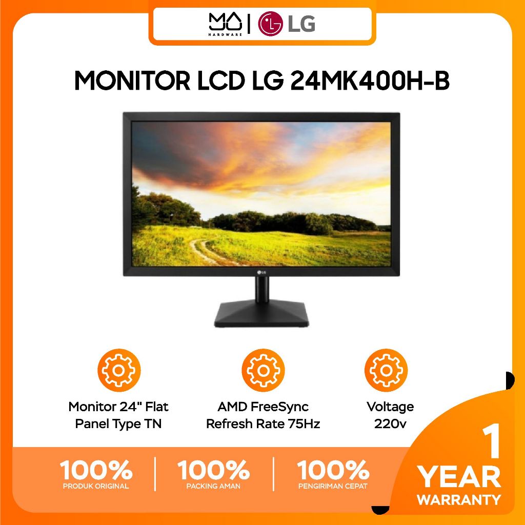 Monitor LG 24MK400H - 24 Inch Garansi Resmi