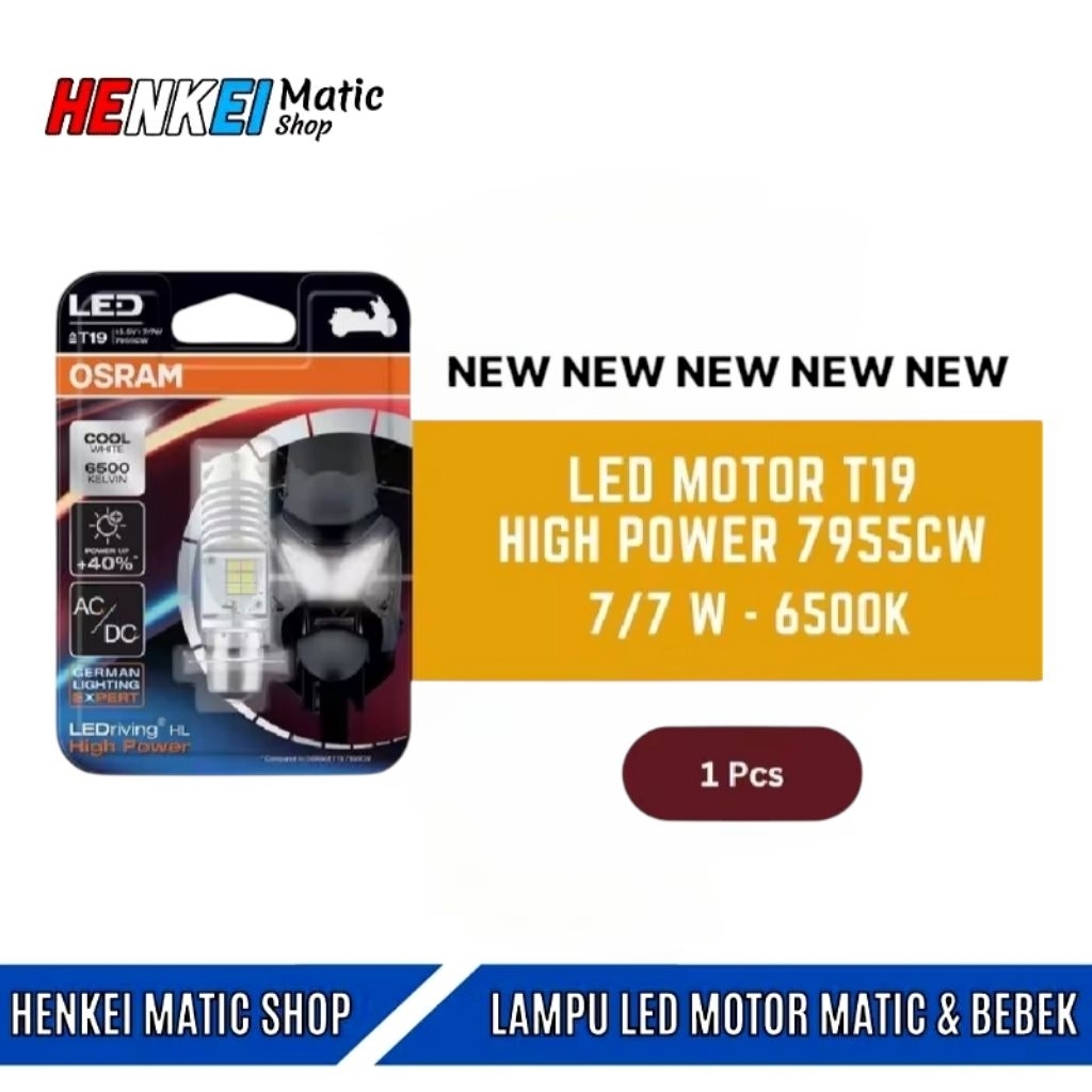 Lampu Led Motor Beat Depan Osram T19 AC/DC M5 H6 K1 Bebek Matic Warna Putih Paling Terang