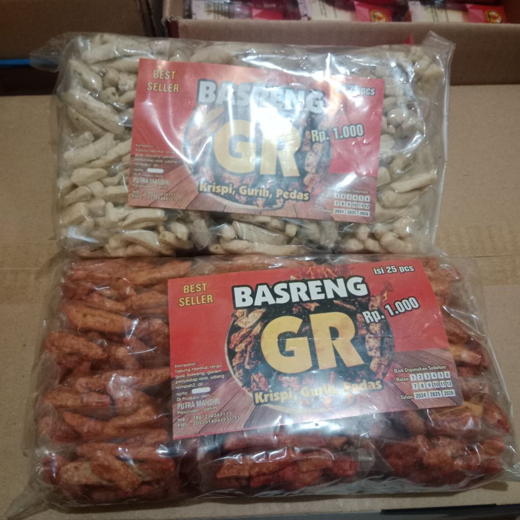 

RS BARENG GR (20g) Pedas dan Asin Gurih isi 25pcs