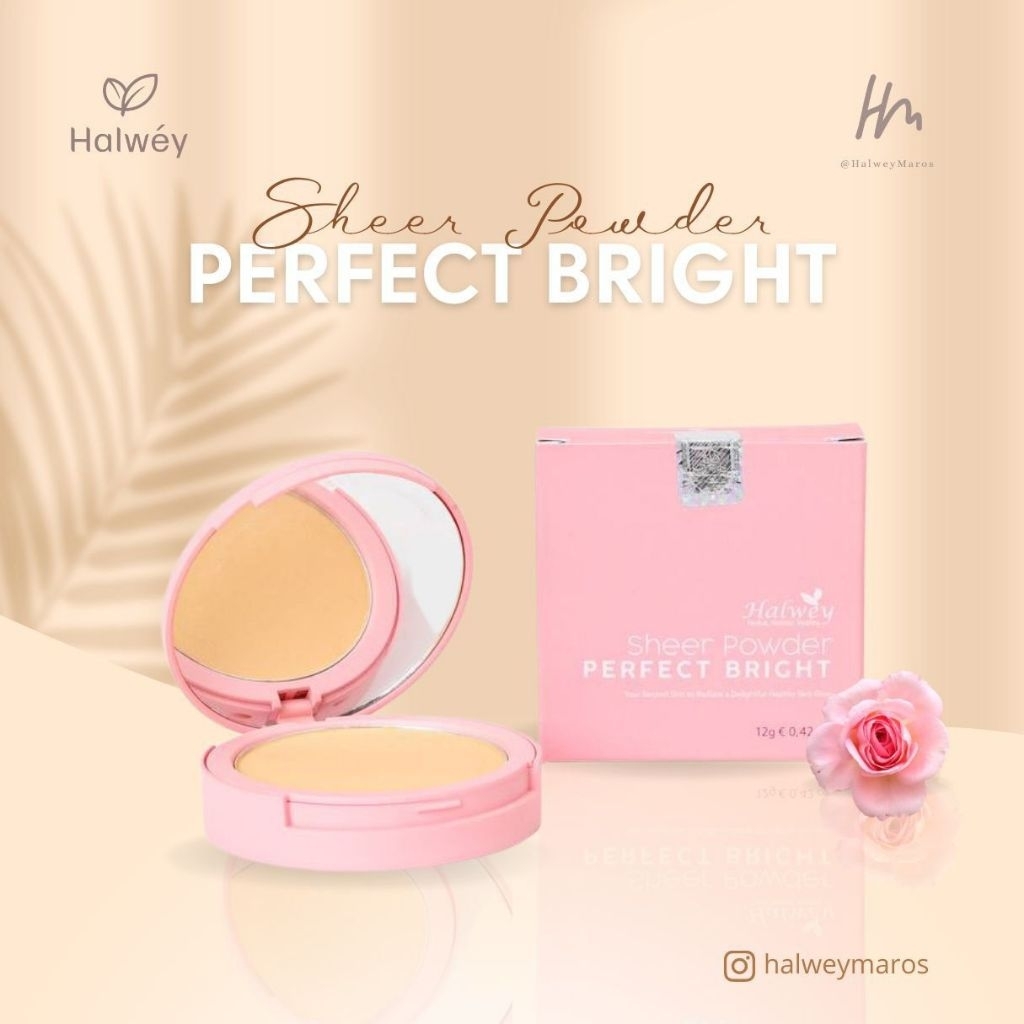 HALWEY Sheer Powder Perfect Brightening (Bedak Padat) _Wudhu Friendly