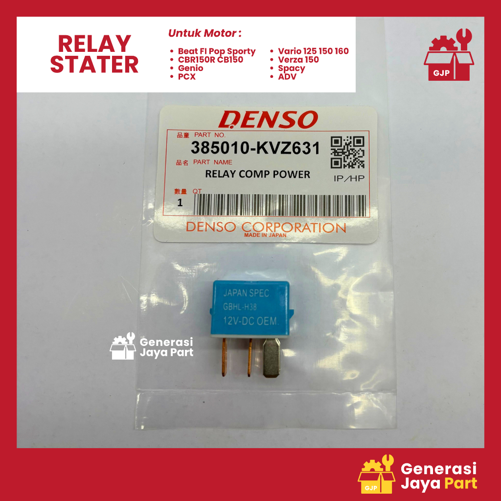 Relay Comp Stater 385010-KVZ631 Relay Stater KAKI 4 Beat Fi Vario 125 150 Scoopy Esp CB CBR 150R PCX