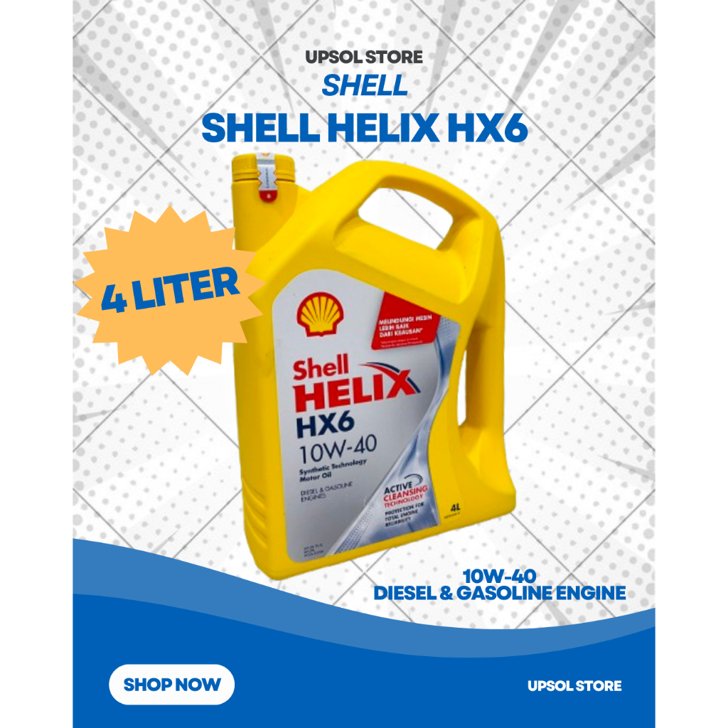 OLI SHEL HELIX HX6 4LITER OLI SHELL HELIX HX6 4L GALON