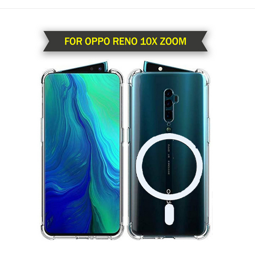 Case OPPO RENO ZOOM 10X MAGSAFE Wireless Anti CRACK Bumper Magnetic Transparan Clear Softcase