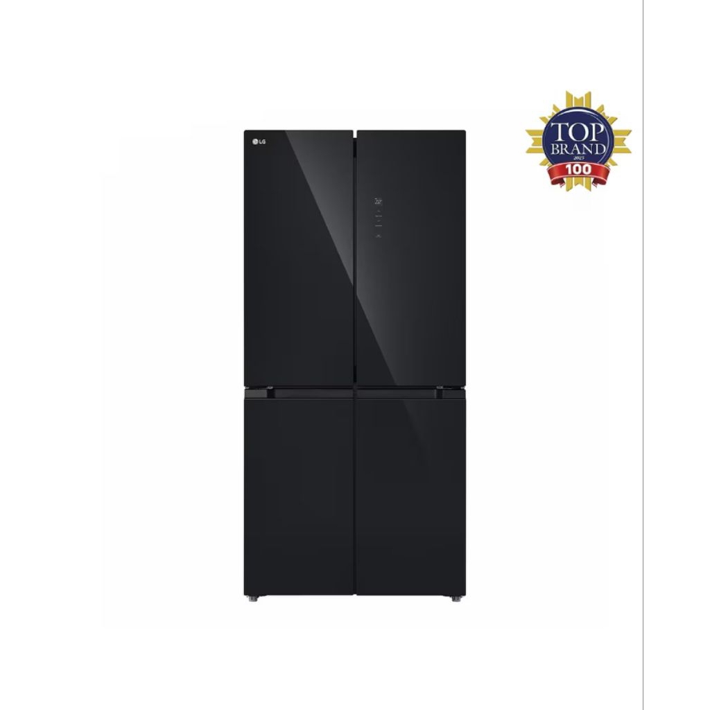 Kulkas LG side by side 4 pintu GCFB-47FMGAH black glass