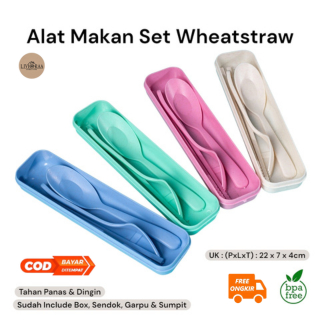 Sendok Travel Portabel Bahan Jerami Satu Set Sendok Murah  Souvenir/Sovenir Sendok Travel Sudah Incl