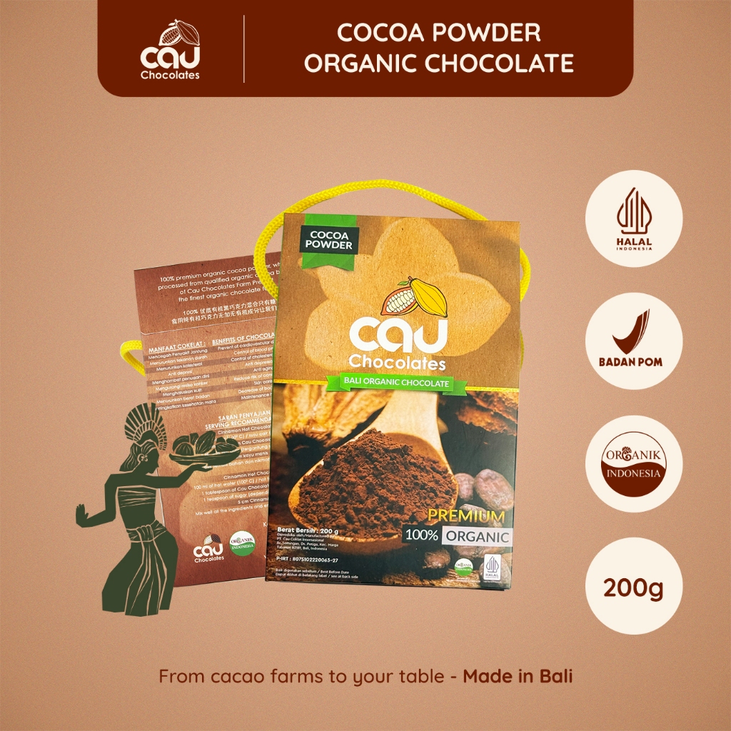 

CAU CHOCOLATES - Cocoa Powder Organic / Bubuk Coklat Organik - 200 gr