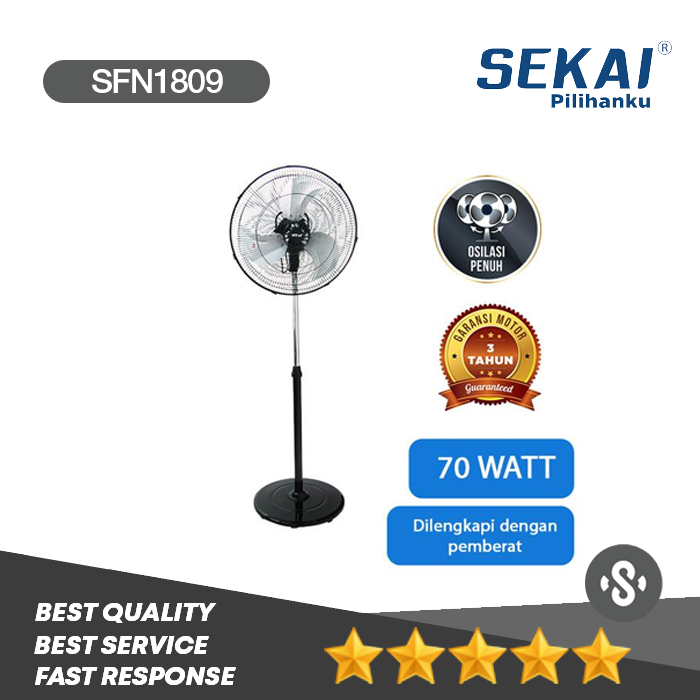 Sekai Kipas Angin 18 Inch SFN1809 Tumpu Performa Tinggi SFN 1809