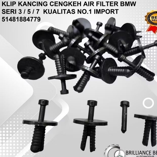 KLIP KANCING CENGKEH AIR FILTER BMW SERI 3 / 5 / 7 UNIVERSAL CLIP TRIM