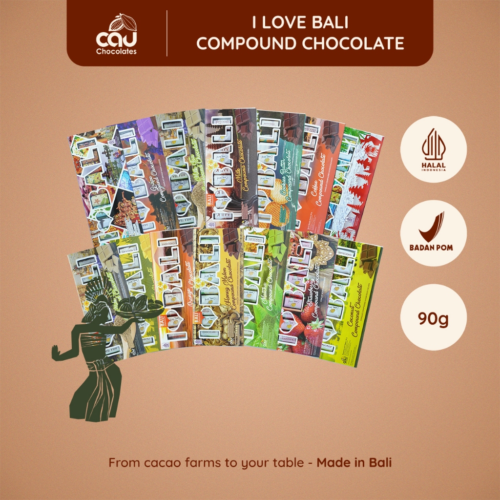 

Coklat Oleh-Oleh Khas Bali Premium - I Love Bali Compound Chocolate