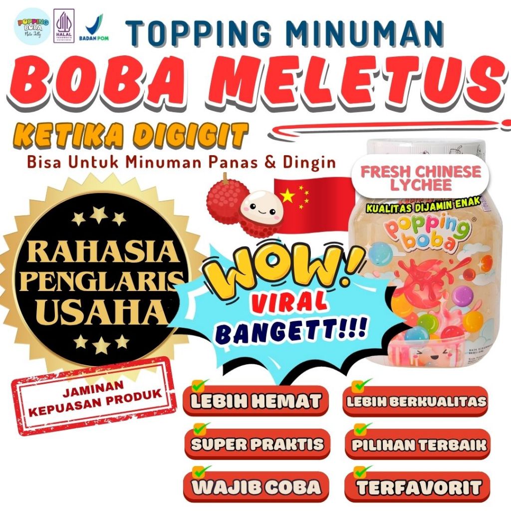 

PoppingBobaMeletusDimulutPerpaduan FRISIAN FLAG Susu Kental Manis - Popping Boba 500 Gram | Cocok Untuk Semua Jenis Minuman