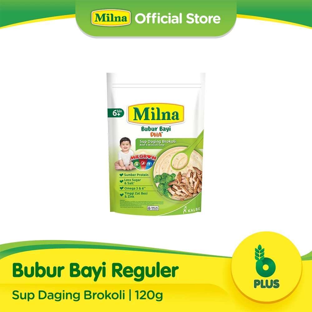 

MILNA 6+ BUBUR SUP DAGING BROKOLI 120 GR - RAJA SUSU